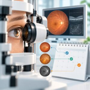 Bilan rétinien adapté à la situation du patient diabétique